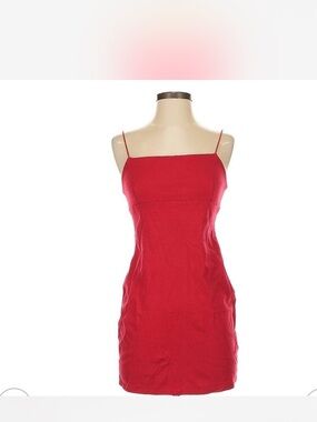 Classic Red Spaghetti-Strap Dress